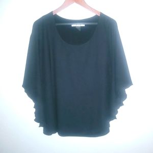 Nygard 1X Flowy Black Elegant Top Plus Funeral